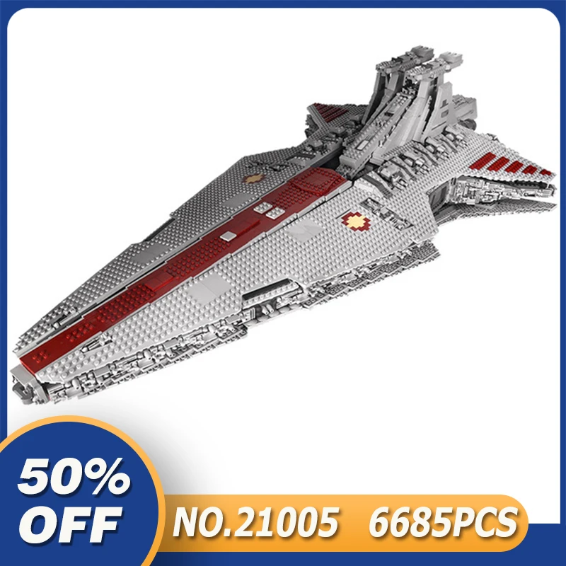 Форма King 21005 года, полицейский круизер класса венатора, совместимый со звездой 05077, строительные блоки, кирпичи, развивающая игрушка, подарок