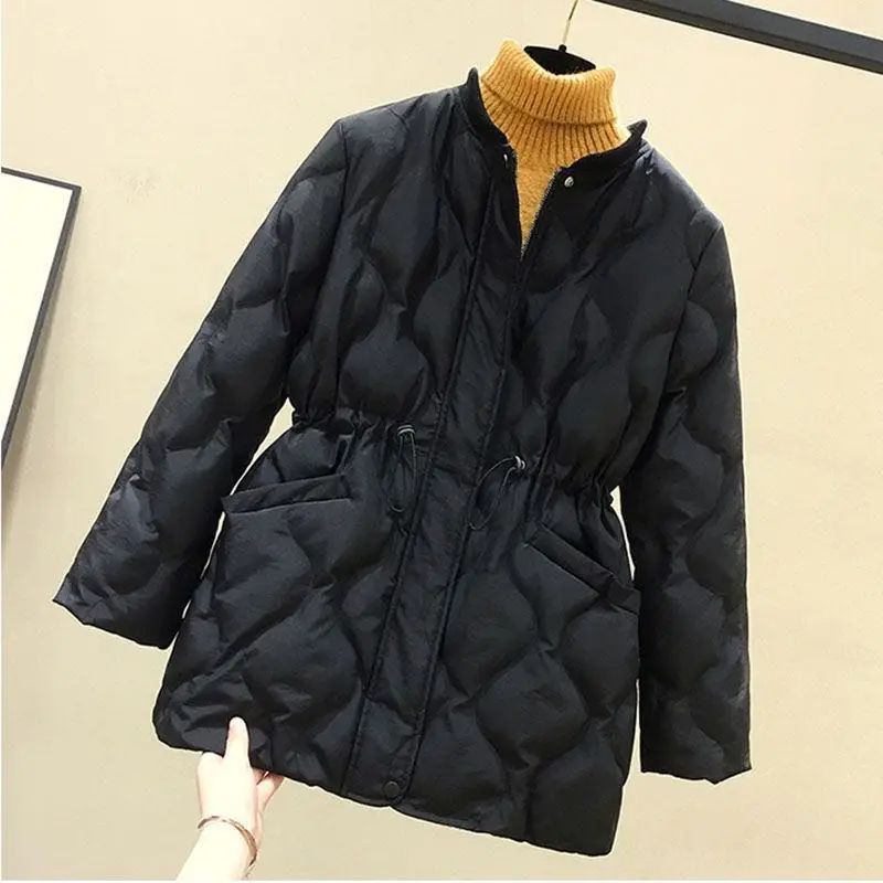 

2020 new winter solid color simple and fashionable atmosphere ladies cotton jacket female jacket coat top