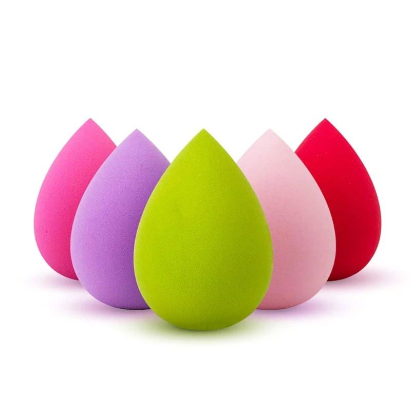 

2021 New 5pcs/set Water Droplet Shaped Makeup Sponge Foundation BB CC Cream Cosmetic Make-up Sponge Girls Beauty Make Up Tool