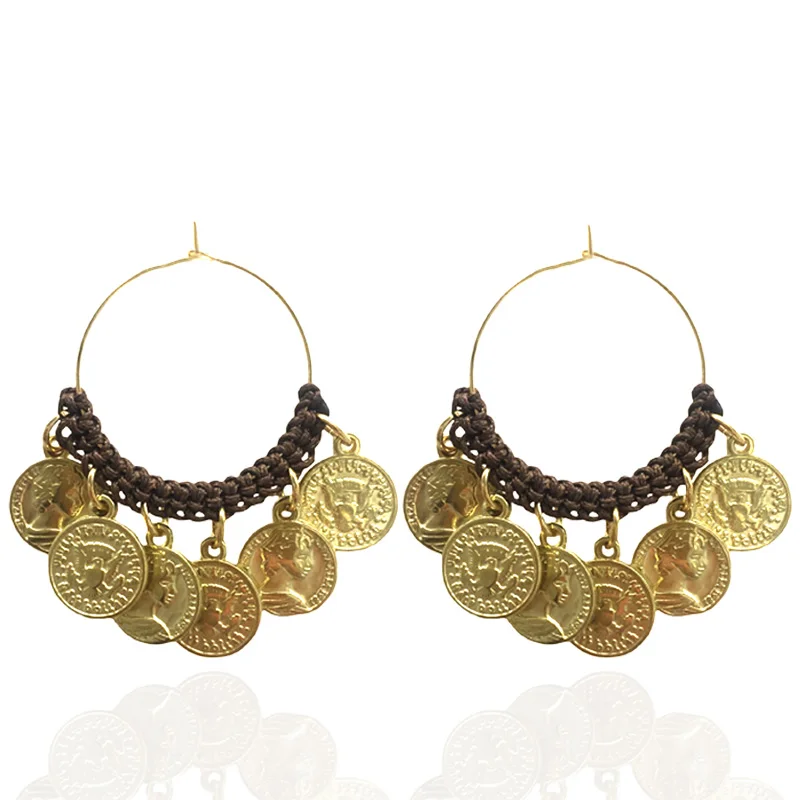 Серьги новые женские модные ювелирные изделия тканые сплав бренд Pendientes ручной