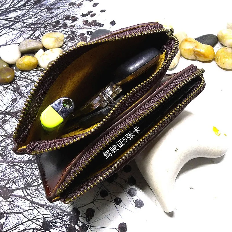 Blongk на Молнии Поясная Сумка маленькая поясная кожа водительское удостоверение