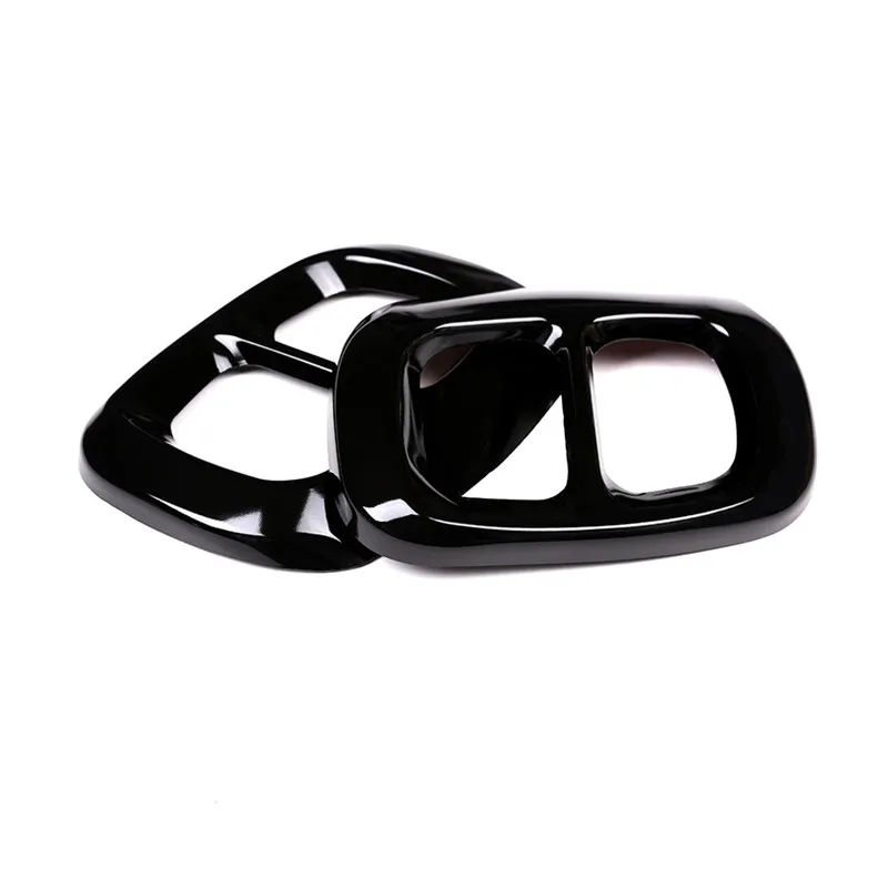 Black Автомобильный Стайлинг, хвост, горловина, вкладыш, выхлопная система, рамка, украшение, наклейка, отделка для Mercedes Benz GLA X156, внешние аксессуары - Название цвета: Black