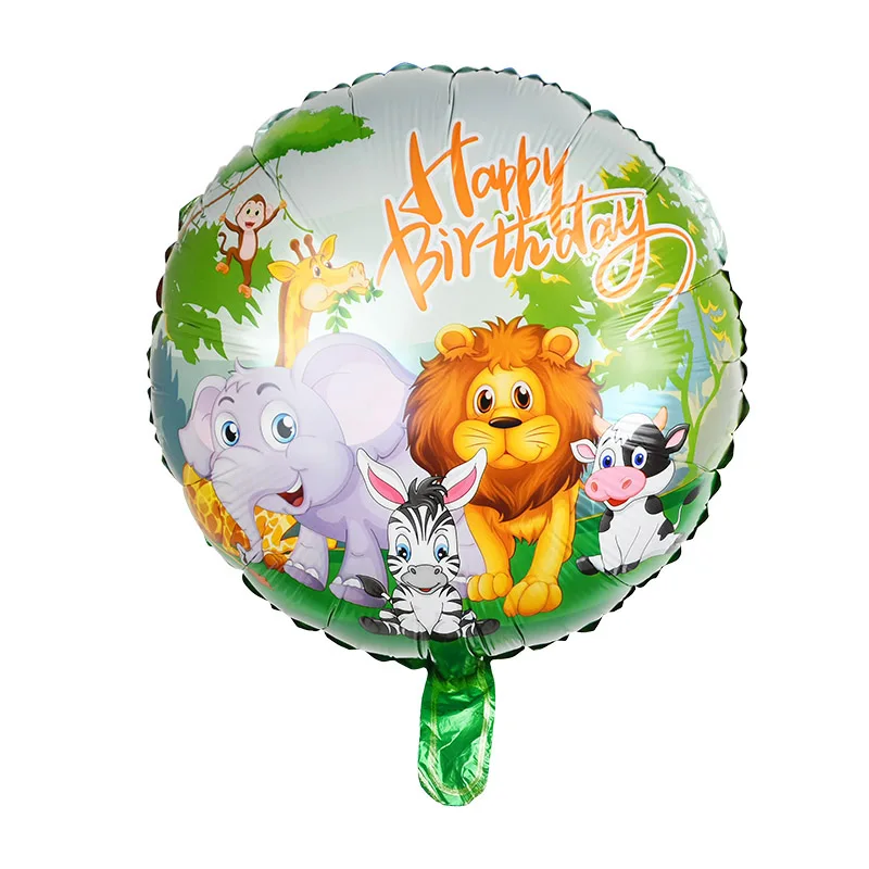 

5Pcs Jungle Animal Balloon Birthday Party Decorations Kids Zoo Safari Animal Balloons Jungle Birthday Party Baby Shower Decor