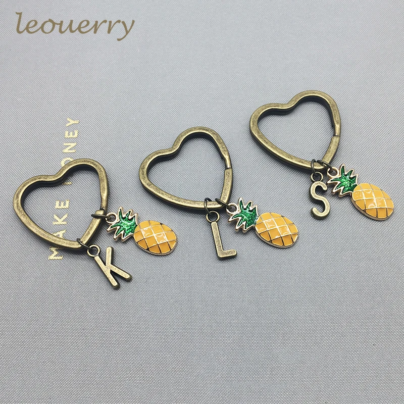 A-Z 26 начальных букв брелок в виде ананаса индивидуальный украшения фрукты