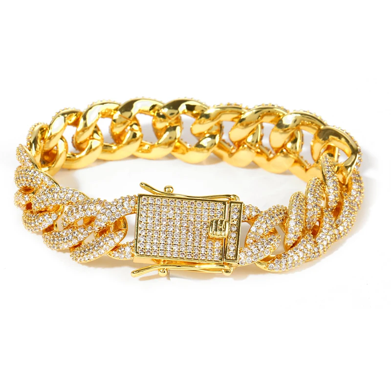 Bettyue Новое поступление модный хип хоп стиль браслет блестящий золотой цвет для
