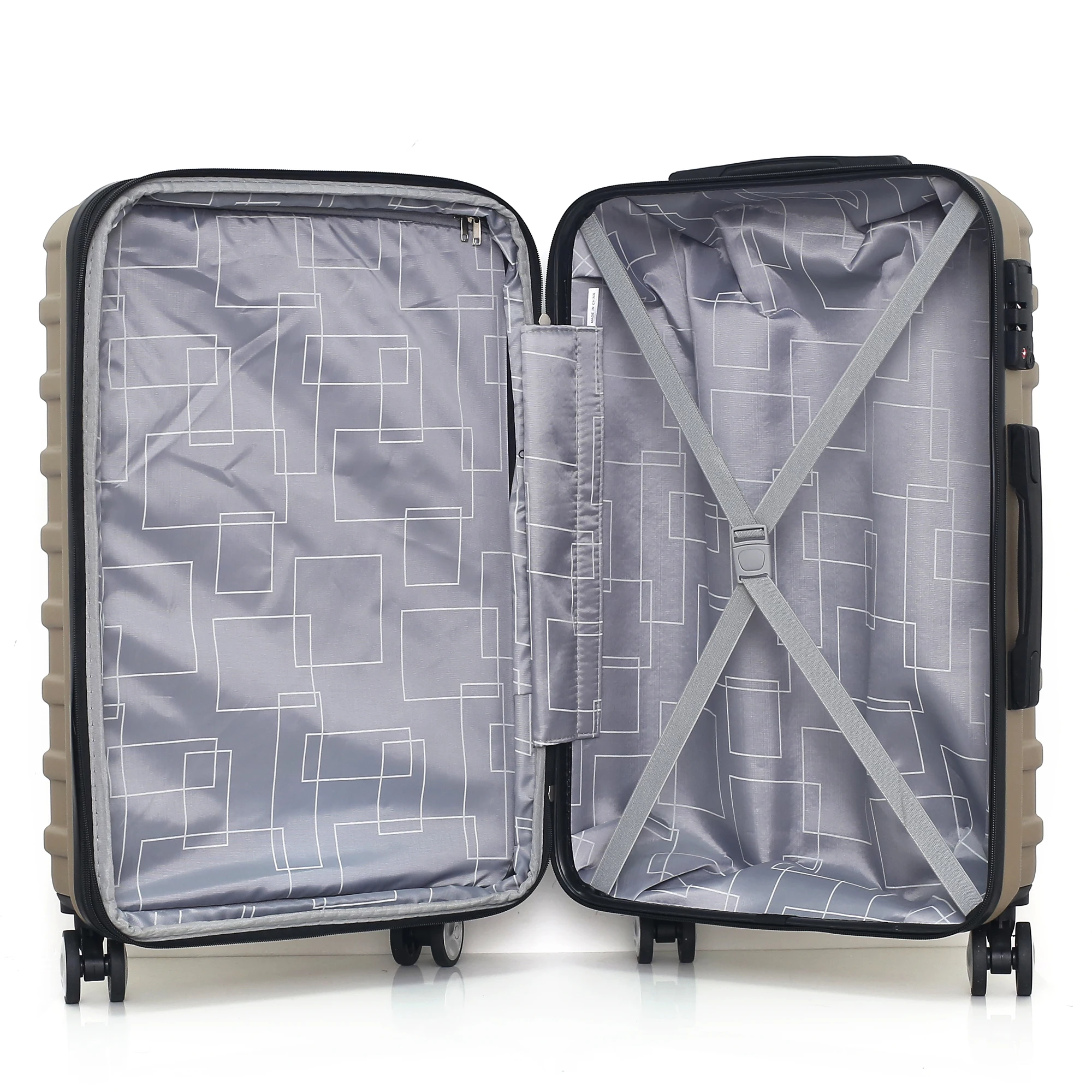 Багаж 3 шт набор abs багаж твердый костюм чехол светильник вес с расширяемым