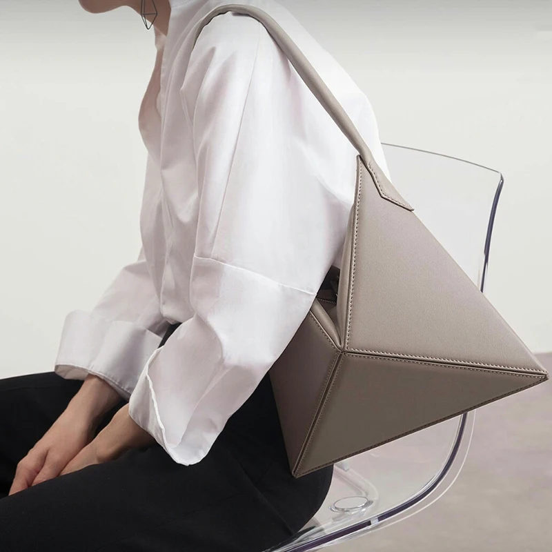 Сумка мессенджер женская из экокожи Модный складной треугольный дизайнерский