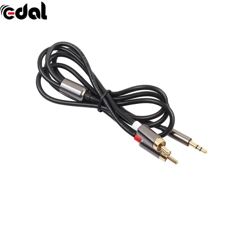 EDAL 3.5mm Jack to 2 RCA Audio Cable AUX Splitter Stereo Male Adapter Speaker Cables |