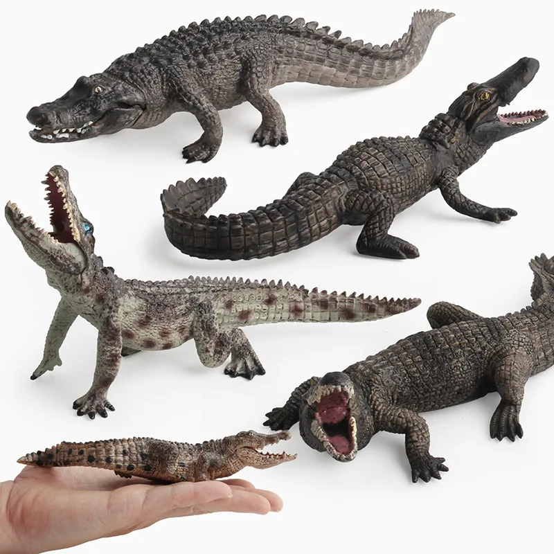 

Amazon Hot Selling PVC Simulation Wild Crocodile Animal Model Toy Variety of Animal Decoration Model