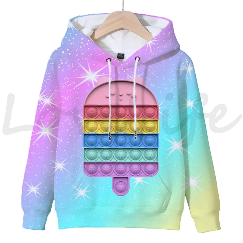 Толстовка детская с капюшоном и 3D-принтом свитшот в мультяшном стиле забавная