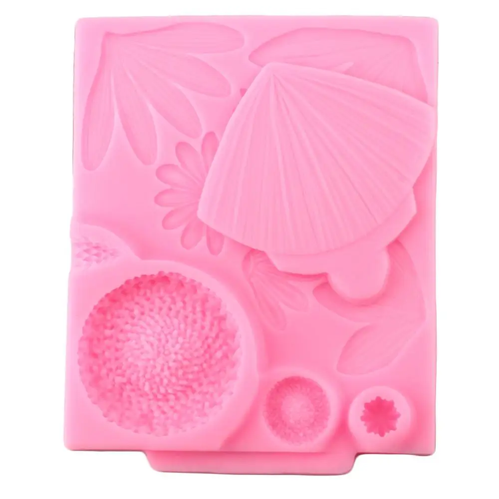 Дейзи силиконовые формы Подсолнух цветы Fondant (сахарная) пресс форма для DIY