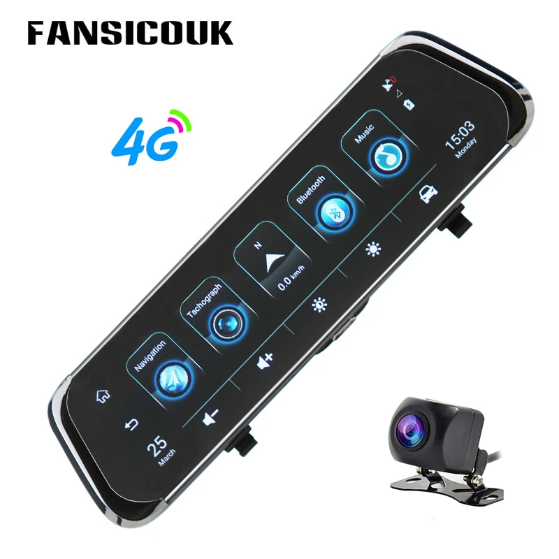 Автомобильный видеорегистратор FANSICOUK 4G ADAS, 10 дюймов, Android HD 1080 P, зеркальная камера, gps, wifi, двойной объектив, видеорегистратор, авто регистратор, камера заднего вида F800