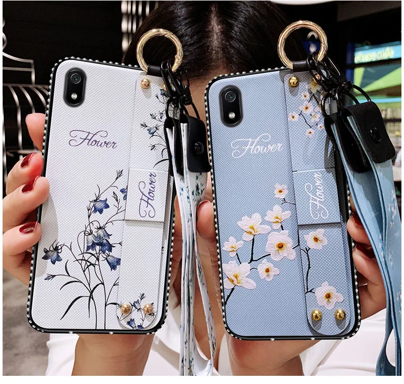 Мягкий чехол для телефона из ТПУ с ремешком на запястье XiaoMi RedMi 7A 7 A винтажный