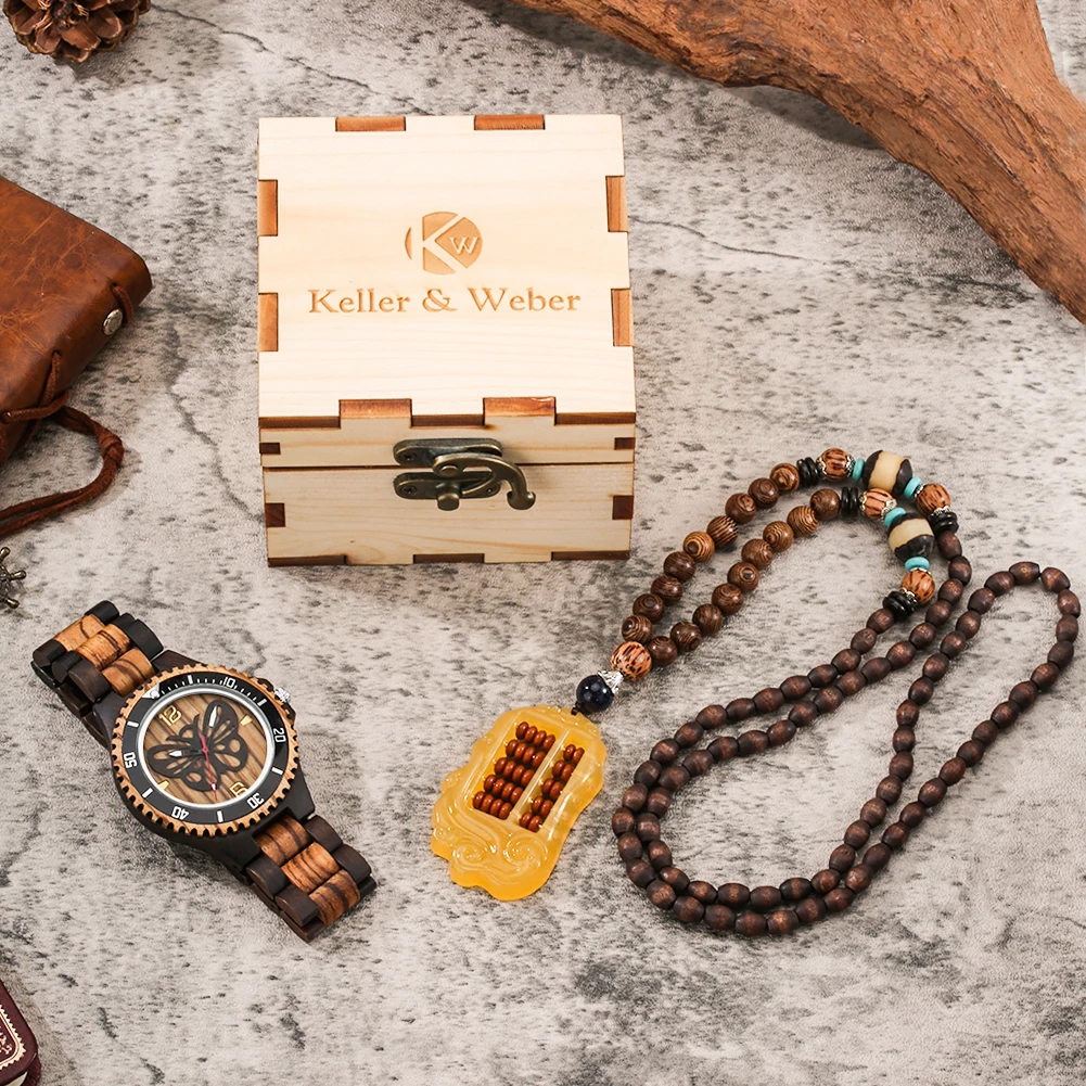 

Часы наручные мужские кварцевые в античном стиле, классические, с деревянным ремешком, с изображением бабочки, с буддистским деревянным оже...