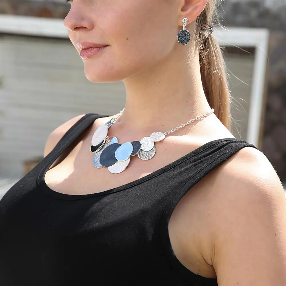 Модный большой чокер с подвеской ожерелье ожерелья цепочкой 2020 Ювелирные наборы