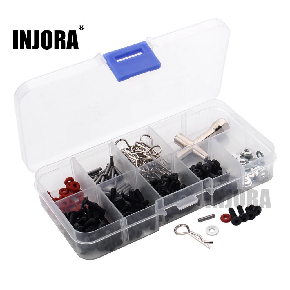 INJORA 270 шт./компл. набор инструментов для ремонта и коробка с винтами 1/10 RC