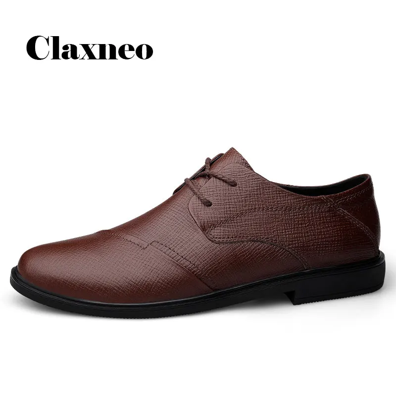 Men Derby Shoes Genuine Leather Man Shoe Black Brown Dress Formal Casual Footwear Handmade 2020 Spring Autumn New Arrival | Обувь