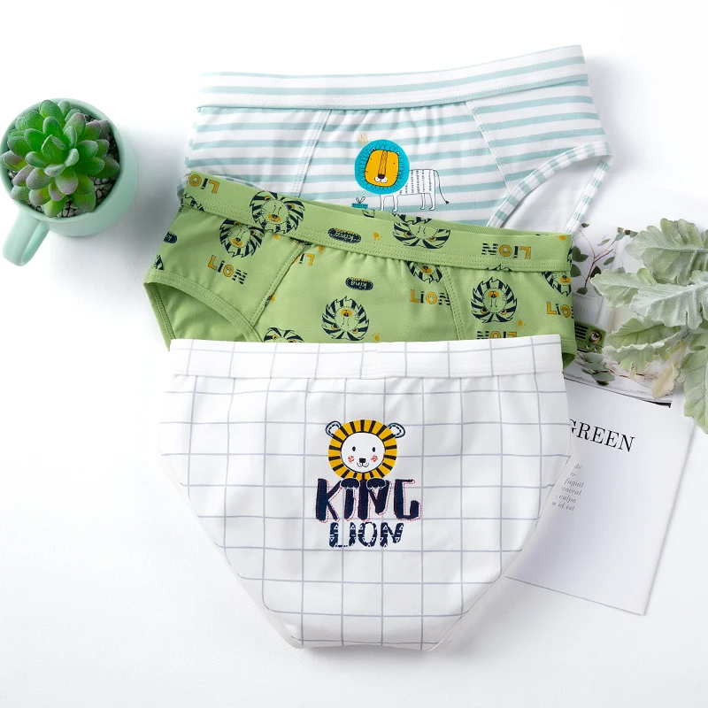 3 шт. Детские хлопковые трусы-шорты в клетку | Мать и ребенок