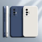 Квадратный Оригинальный чехол из жидкого силикона для VIVO X70 Pro Plus, высококачественный мягкий чехол VIVOX70 X70 Pro 5G, роскошный защитный чехол для камеры