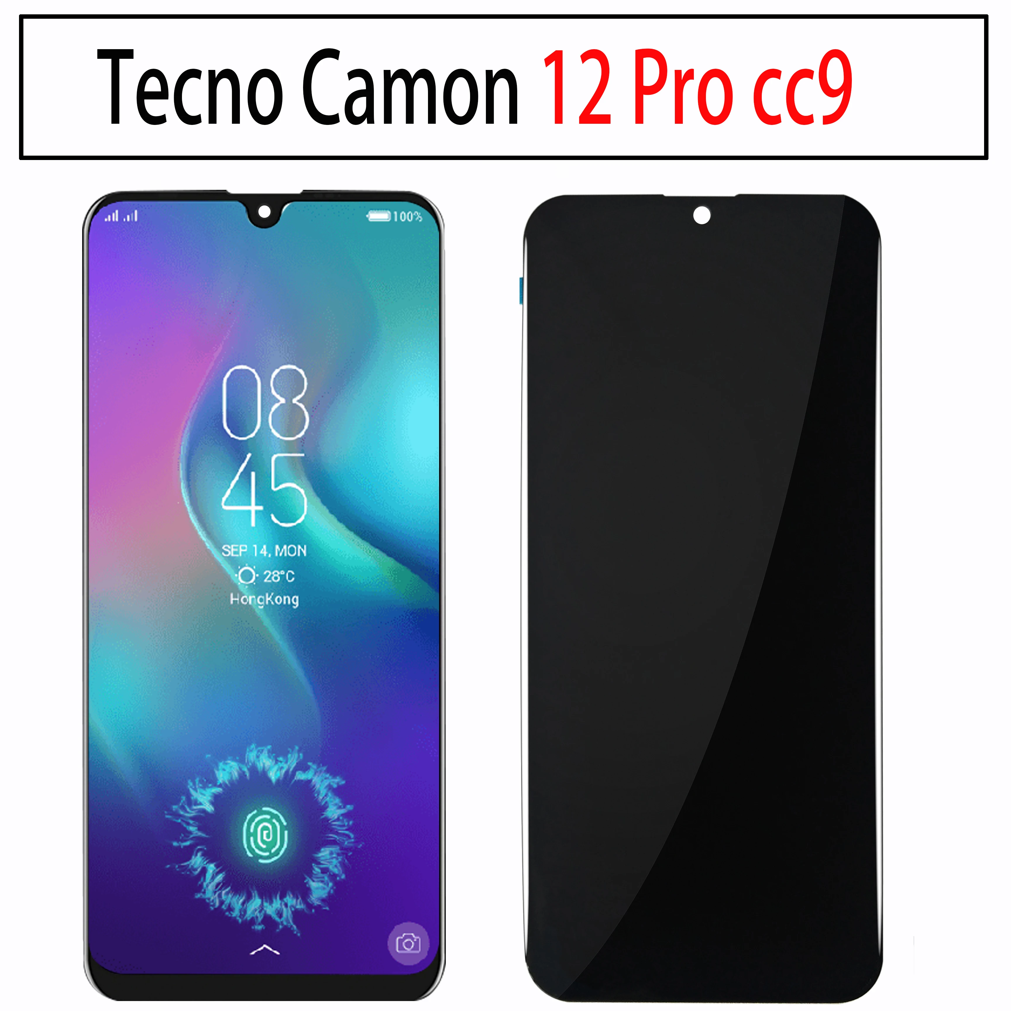 

6,4 "Amoled ЖК-дисплей для Tecno Camon 12 Pro cc9, ЖК-дисплей кодирующий преобразователь сенсорного экрана в сборе 100%, Новый ЖК-дисплей с сенсорным дигитайзером