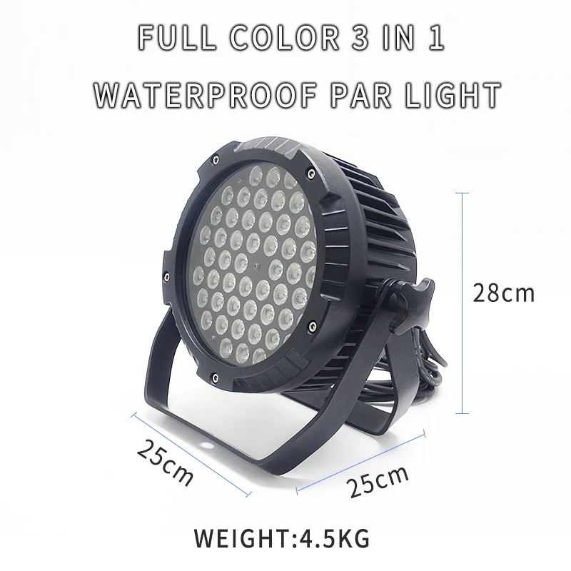 Непромокаемый сценический светильник 54*3 Вт наружный водонепроницаемый Par свет