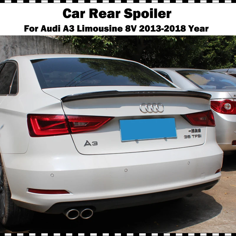Задний спойлер из углеродного волокна крыло для audi A3 лимузин седан 2014 2018 8V CF