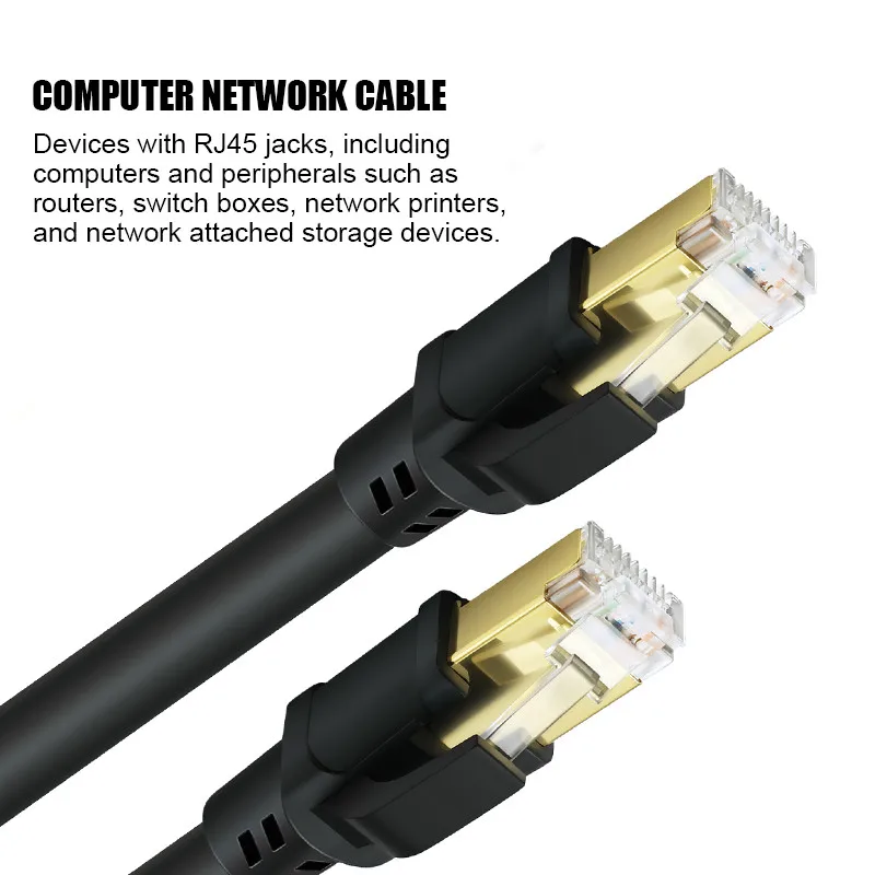 Rj45 8p8c 40 Гбит/с Ethernet кабель cat8 домашний маршрутизатор высокоскоростная сетевая