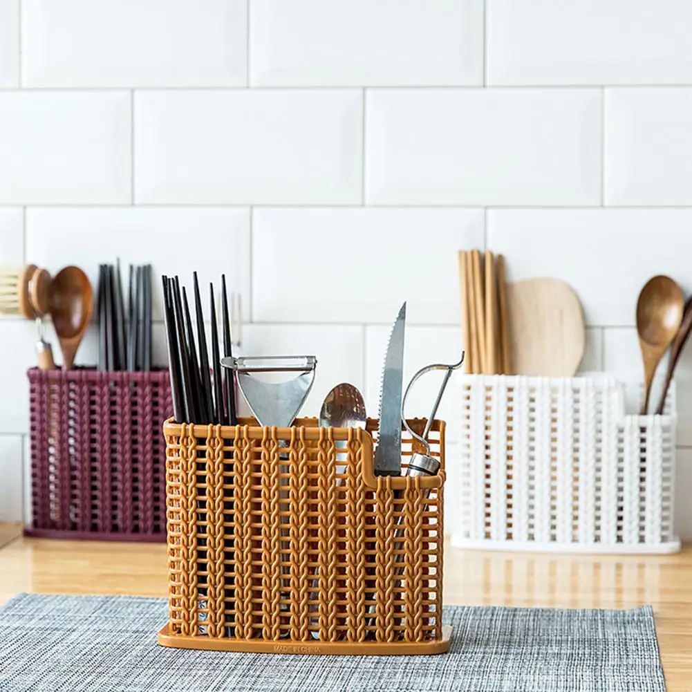 1 шт. Бытовая пластиковая полка для слива кухонные столовые приборы контейнер