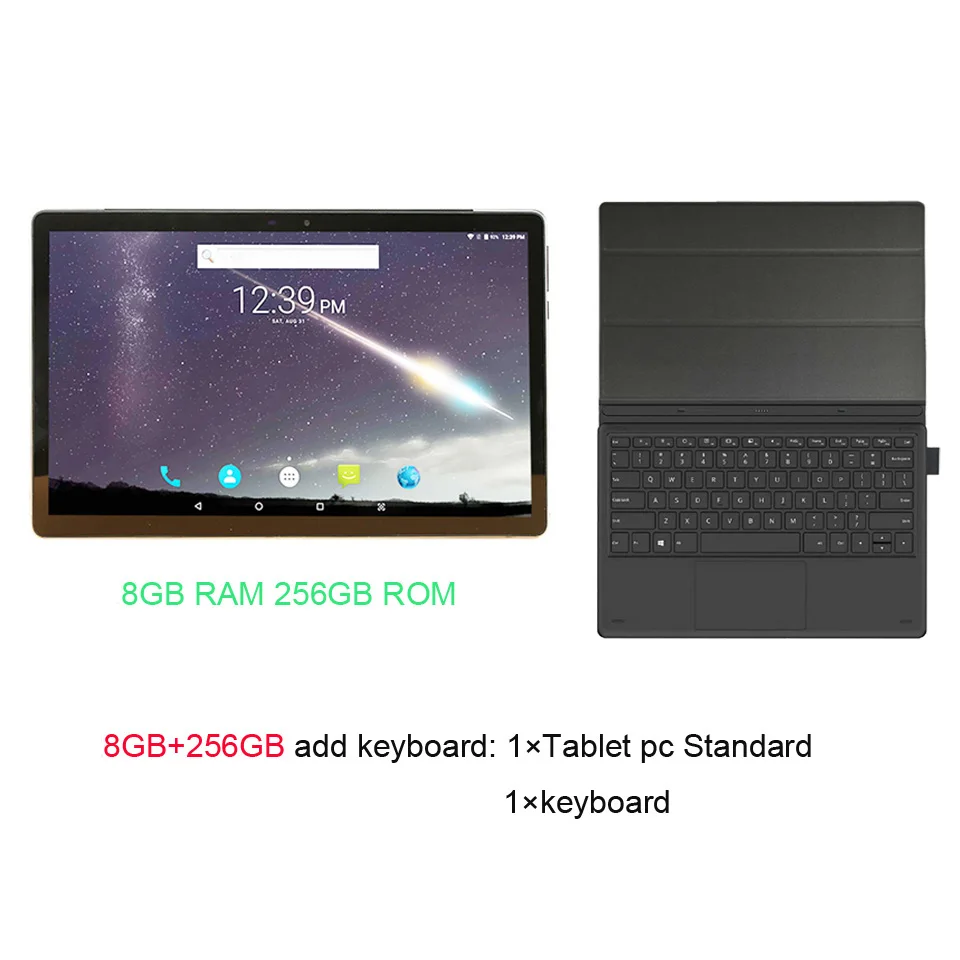 256GB add keyboard 11,6 дюймов планшет ноутбук 4G LTE планшет 2 в 1 клавиатура планшетный ПК mt6797 10 ядер с клавиатурой 256 ГБ rom планшет gps wifi - Комплект: 256GB add keyboard
