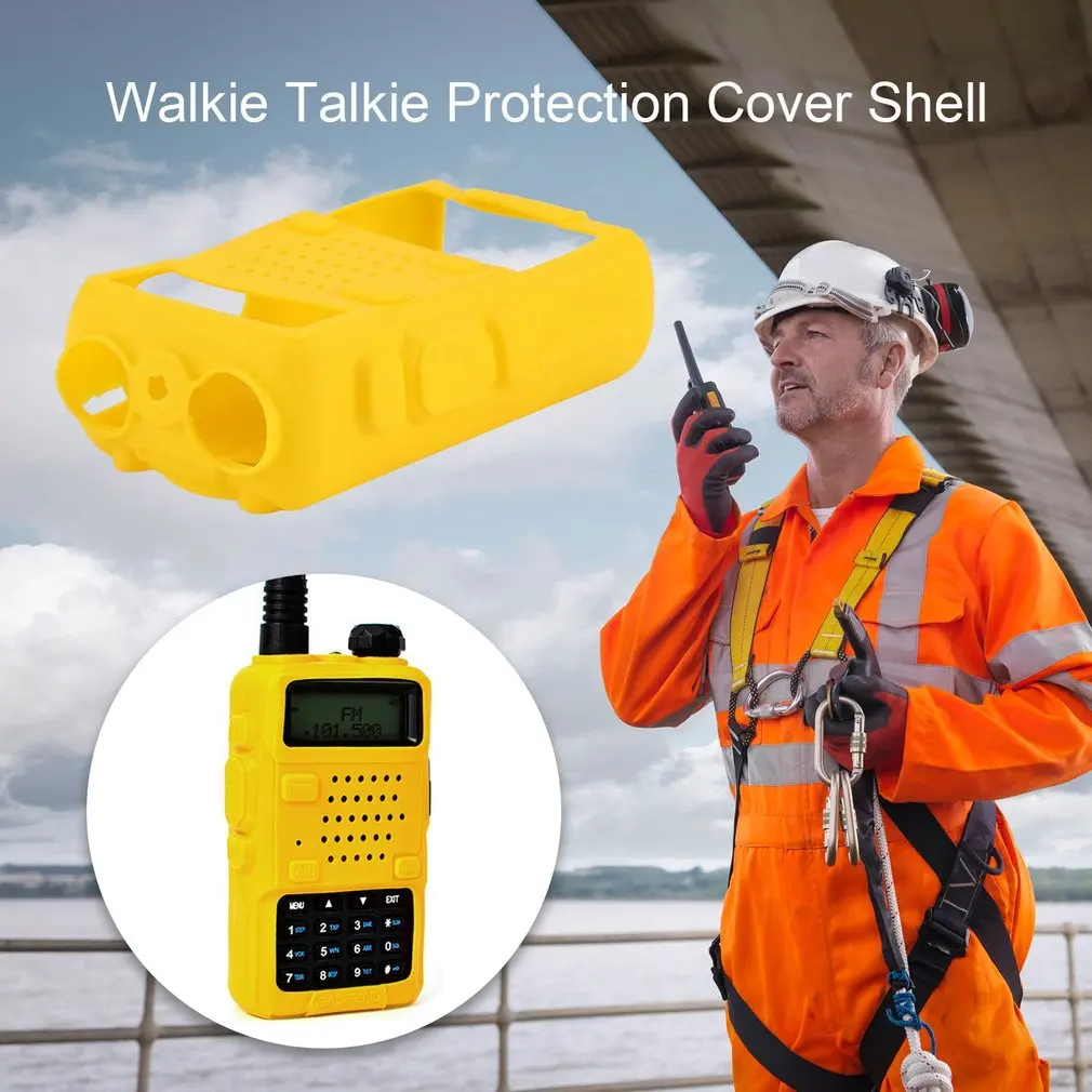 Силиконовый резиновый чехол для Walkie Talkie защитный BAOFENG UV 5R двухстороннее радио F8 +