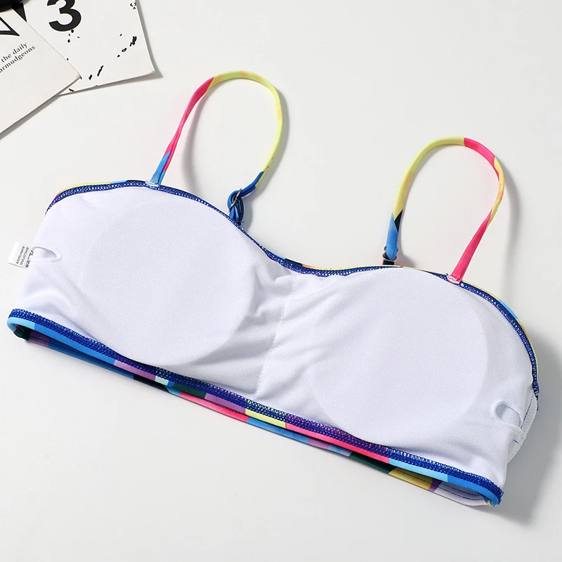 

High Waist Women's Swimsuits 2021 Sexy Print Bikini Set Bandage Bikinis & Mesh Cover Up 3 Pieces Swimwear Brazilian Bathing Suit