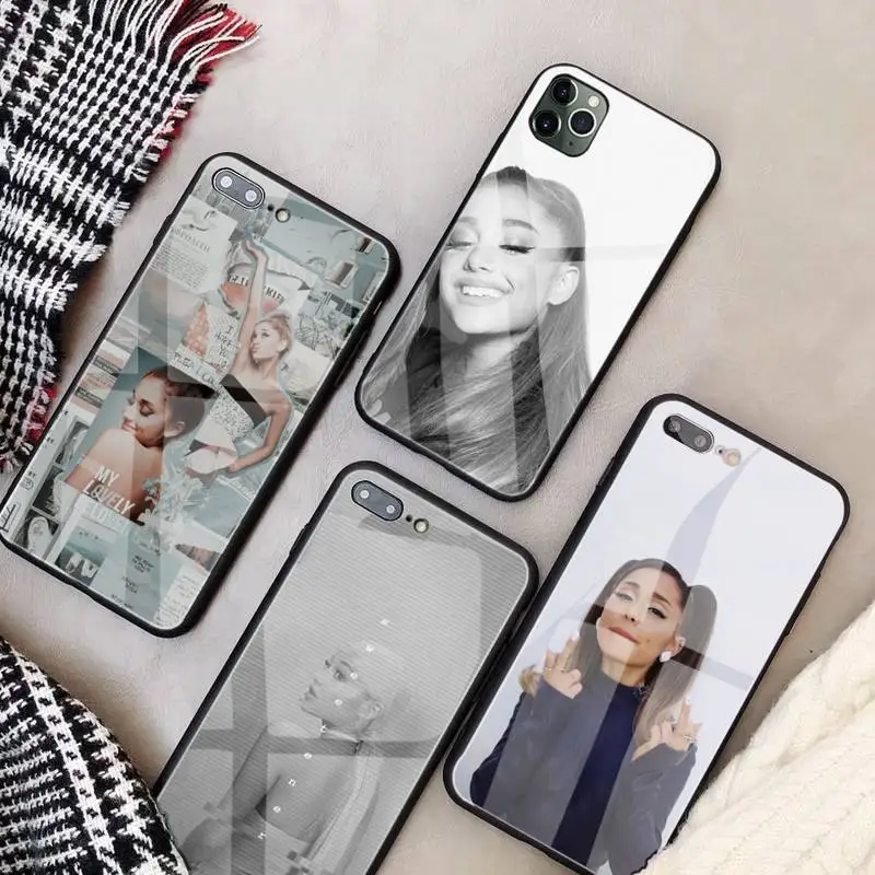 Чехол для телефона Ariana Grande Girl Singer стеклянный чехол Iphone 11 12 Pro Max XR Mini 7 8 PLUS