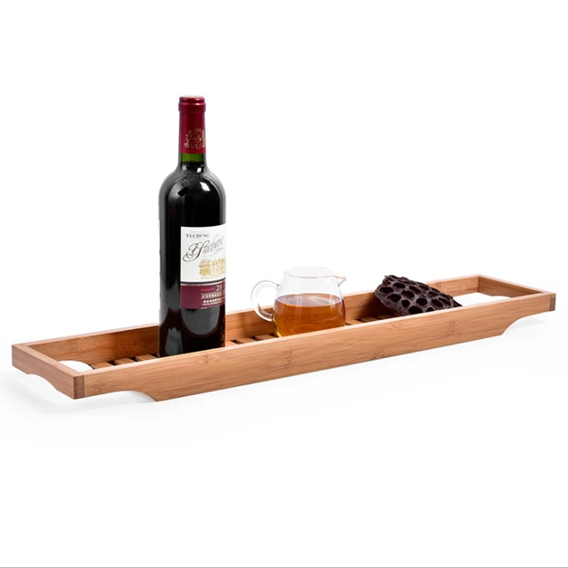 Бамбуковая полка для ванной поднос душа книг подставка комнаты полки хранения