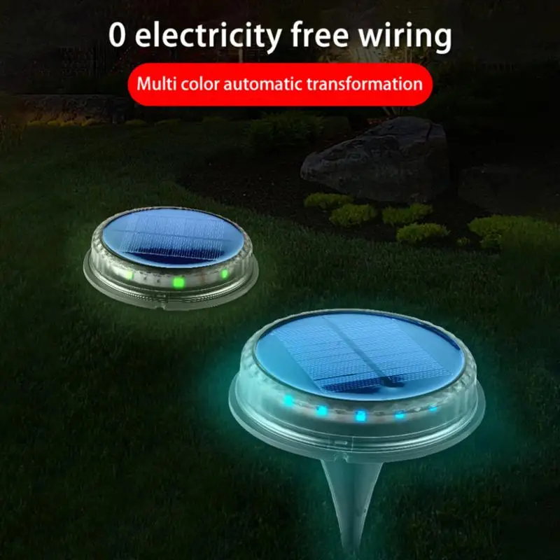 LED Solar Underground Light Garden Garden Villa Rainproof Ground Light Outdoor Plug-in Lawn Pathway Yard Walkway Decor Light