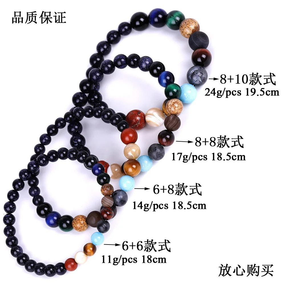 Новый модный браслет с солнечной системой Вселенная Галактика восемь планет