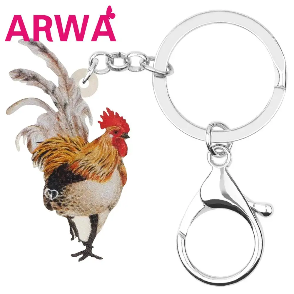 Акриловые брелки ARWA в виде петуха курицы брелок Большой Фермы животных для