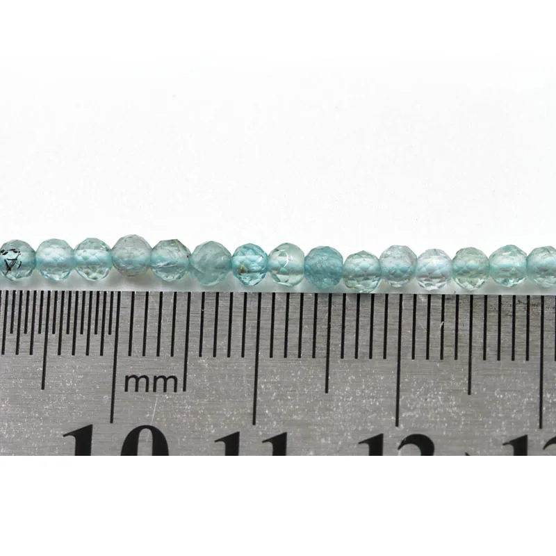 Натуральный Синий Апатит граненый бисер камень высокое качество 2 3 4 6 мм Круглый