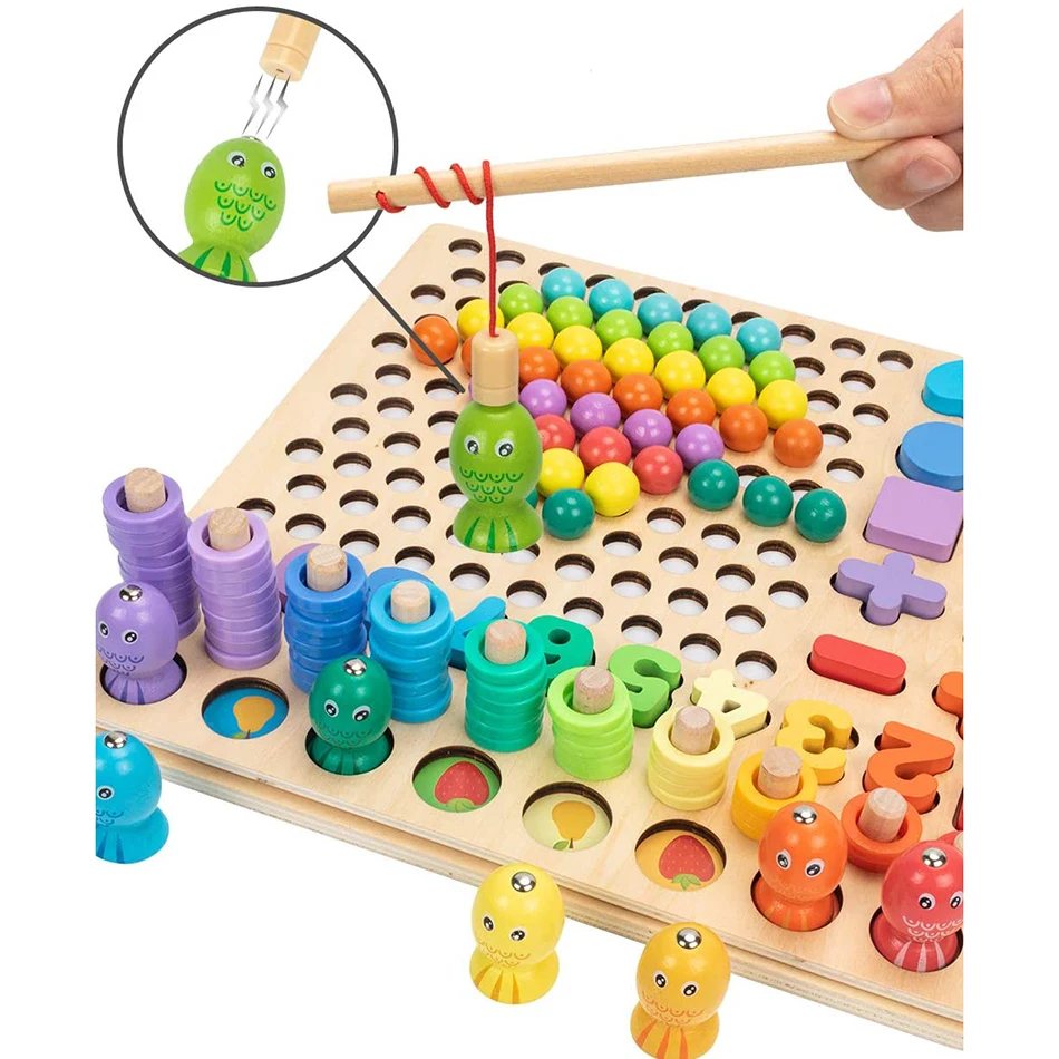 Обучающие деревянные игрушки по методике Монтессори настольная игра математике