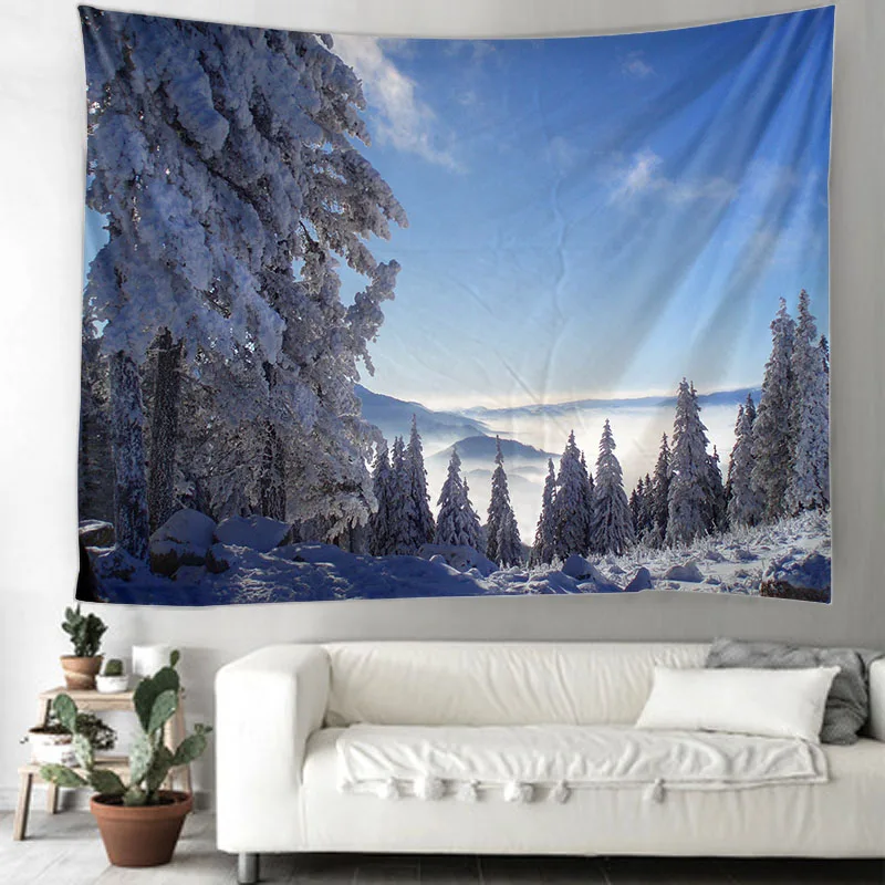 

Winter tapestry Indian Mandala Hippie Macrame Tapestry Wall Hanging Boho decor Psychedelic Witchcraft Tapestry