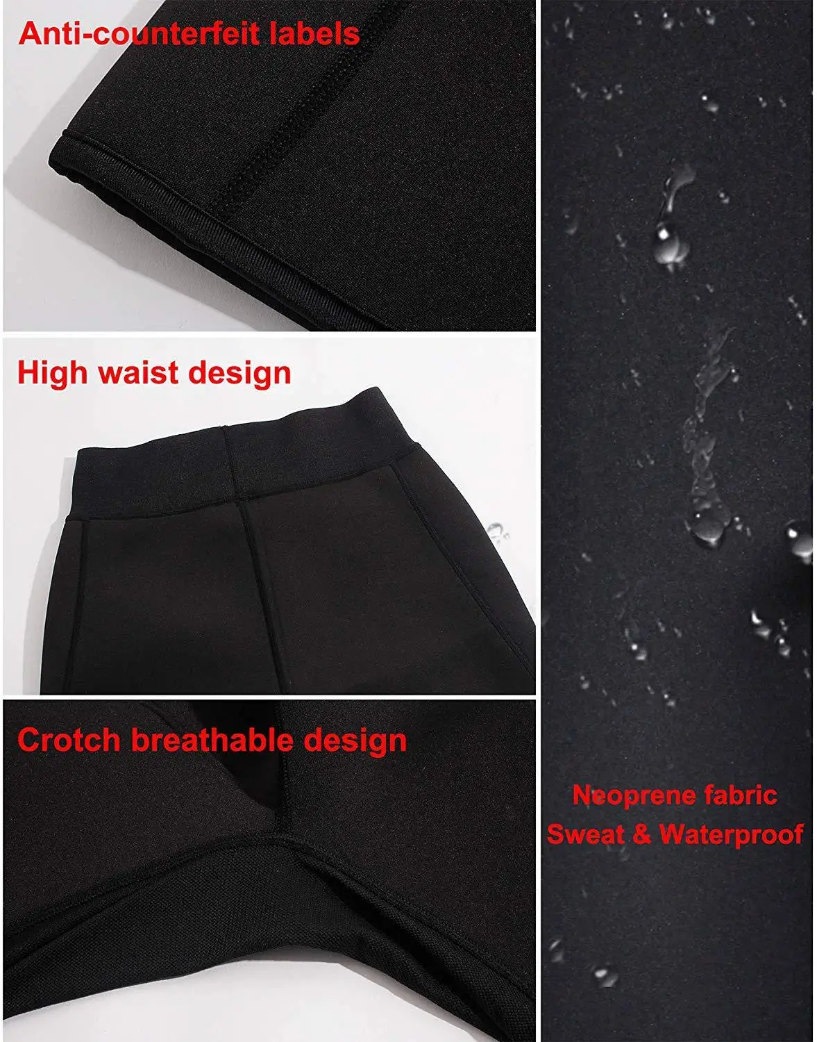 

High Stretch Neoprene Men Sweat Slimming Pants Body Shaper Burn Fat Compression Shorts Waist Trainer Tummy Shapewear