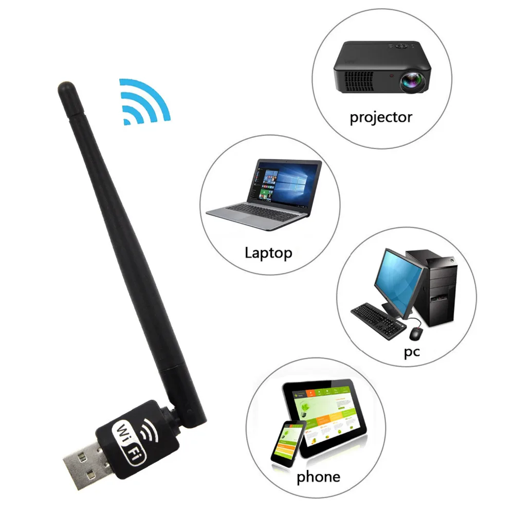 USB Wi Fi адаптер VONETS с антенной 150 Мбит/с|wireless network card|network cardusb wifi receiver |