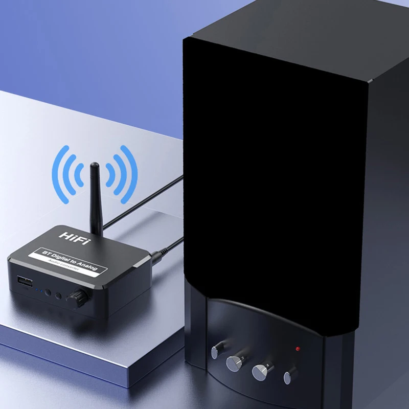 Цифровой аналоговый преобразователь DISOUR DAC и Bluetooth 5 1 внешний аудиоприемник 3 мм AUX