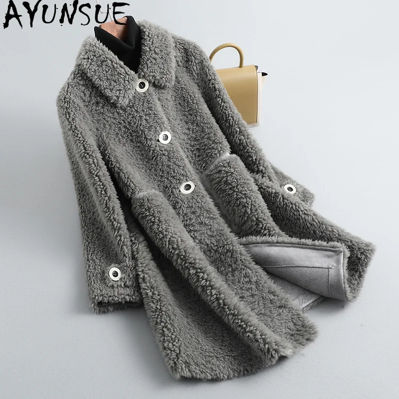 

Зимнее пальто из овчины, женские осенние меховые пальто, женские Куртки из натуральной шерсти, корейские Casacos Femininos Inverno Gxy128