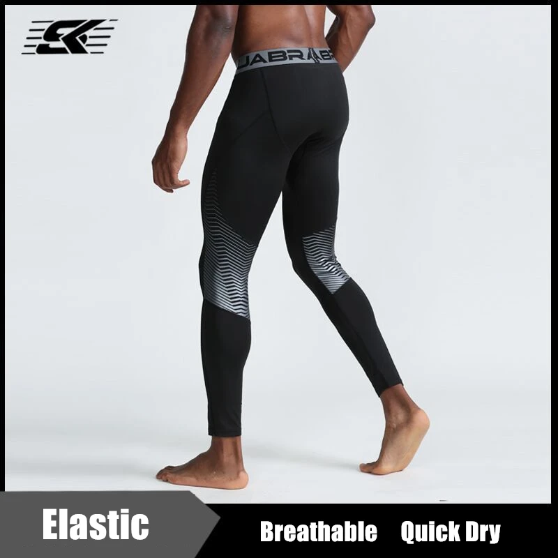 Brand Men's Compression Pants Breathable Quick Dry Elastic Running Tights Mens Leggings Gym Fitness Basketball Sports Yoga Pants