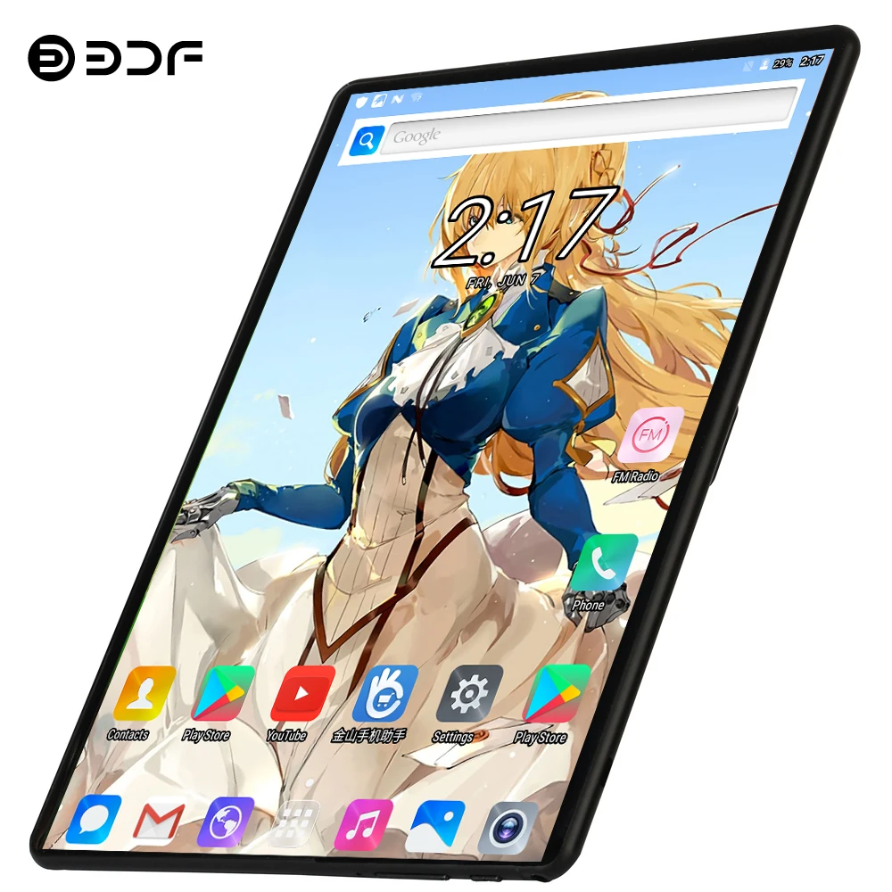 BDF новые 10 дюймовые планшеты 3G для телефонных звонков Android 7 0 четырехъядерный 1