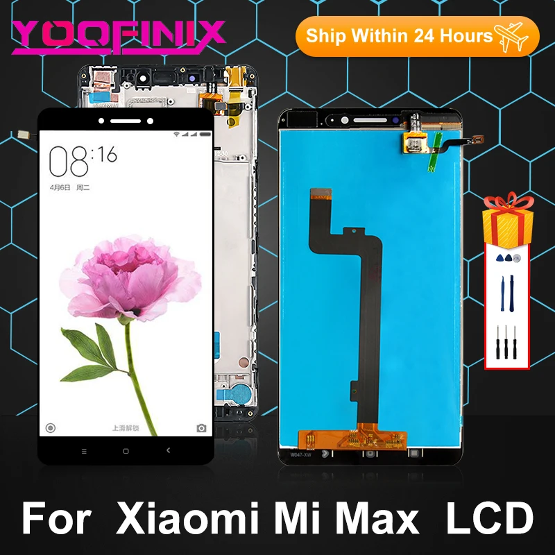 

6,44 "Оригинальный дисплей для Xiaomi Mi Max, сенсорный экран, дигитайзер, запасные части для Mi Max, ЖК-дисплей 2016001 2016002 2016007