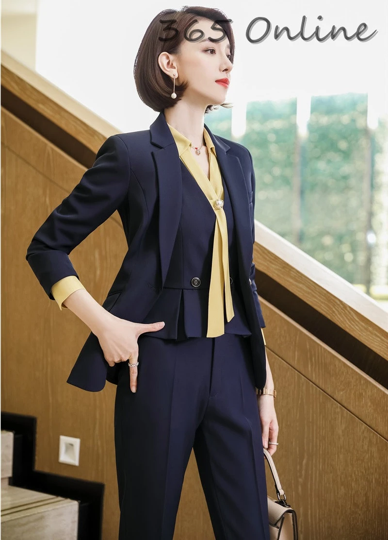 Деловые женские деловые костюмы с брюками курткой жилетом и брючные для женщин
