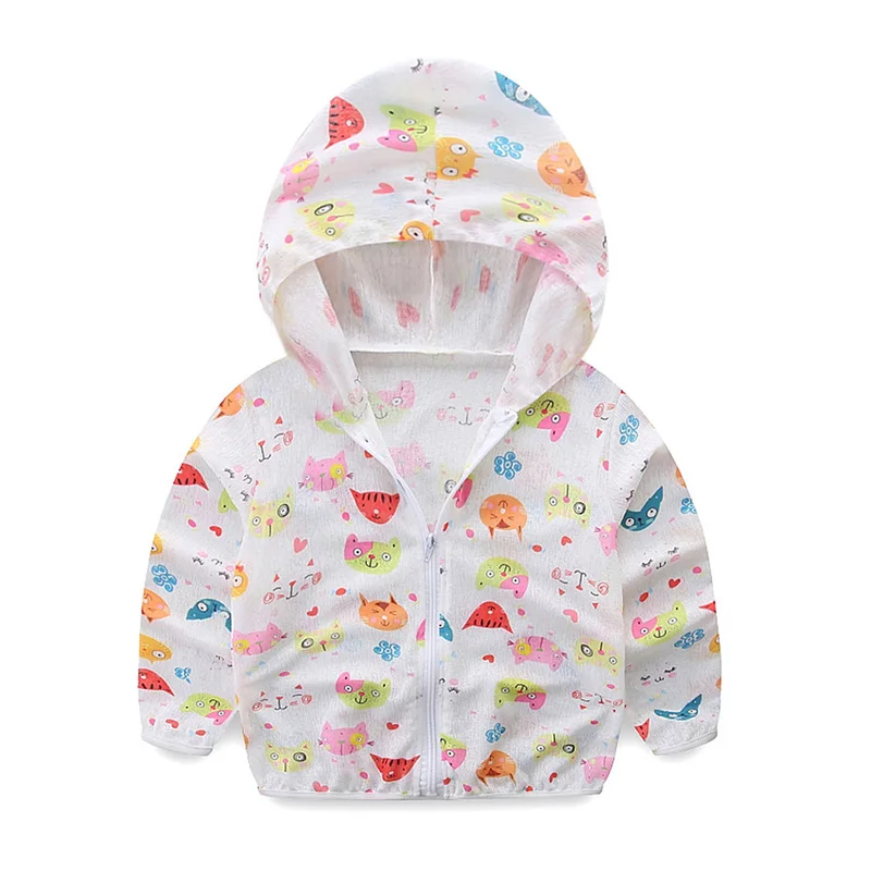 Новинка детская одежда унисекс для защиты от солнца куртка с милым мультяшным