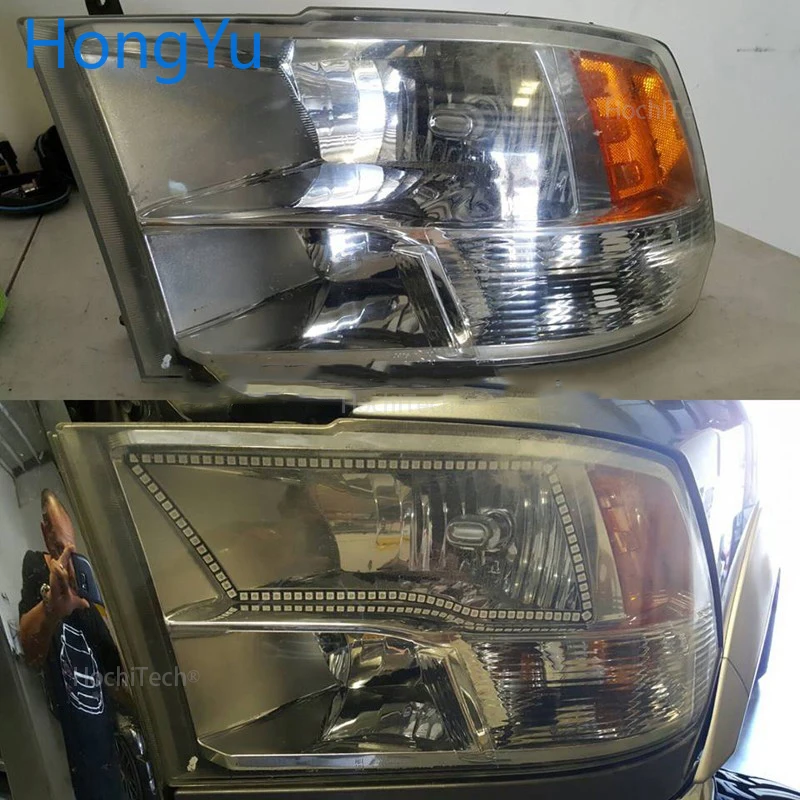 Цветная (RGB) Ангельские глазки DRL светодиодный Halo Кольцо SMD мульти-Цвет комплект