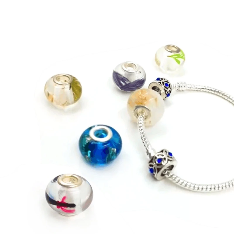 

Flower Cambodia DIY Crystal Epoxy Flat Ball Bracelet Mold Package Package Dried Flower Jewelry Pendant Silicone Mold C5AC